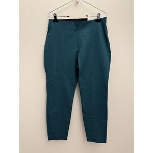A New Day Women's High -Rise Skinny Ankle Pants Stretch Size 10 R Green Side Zip